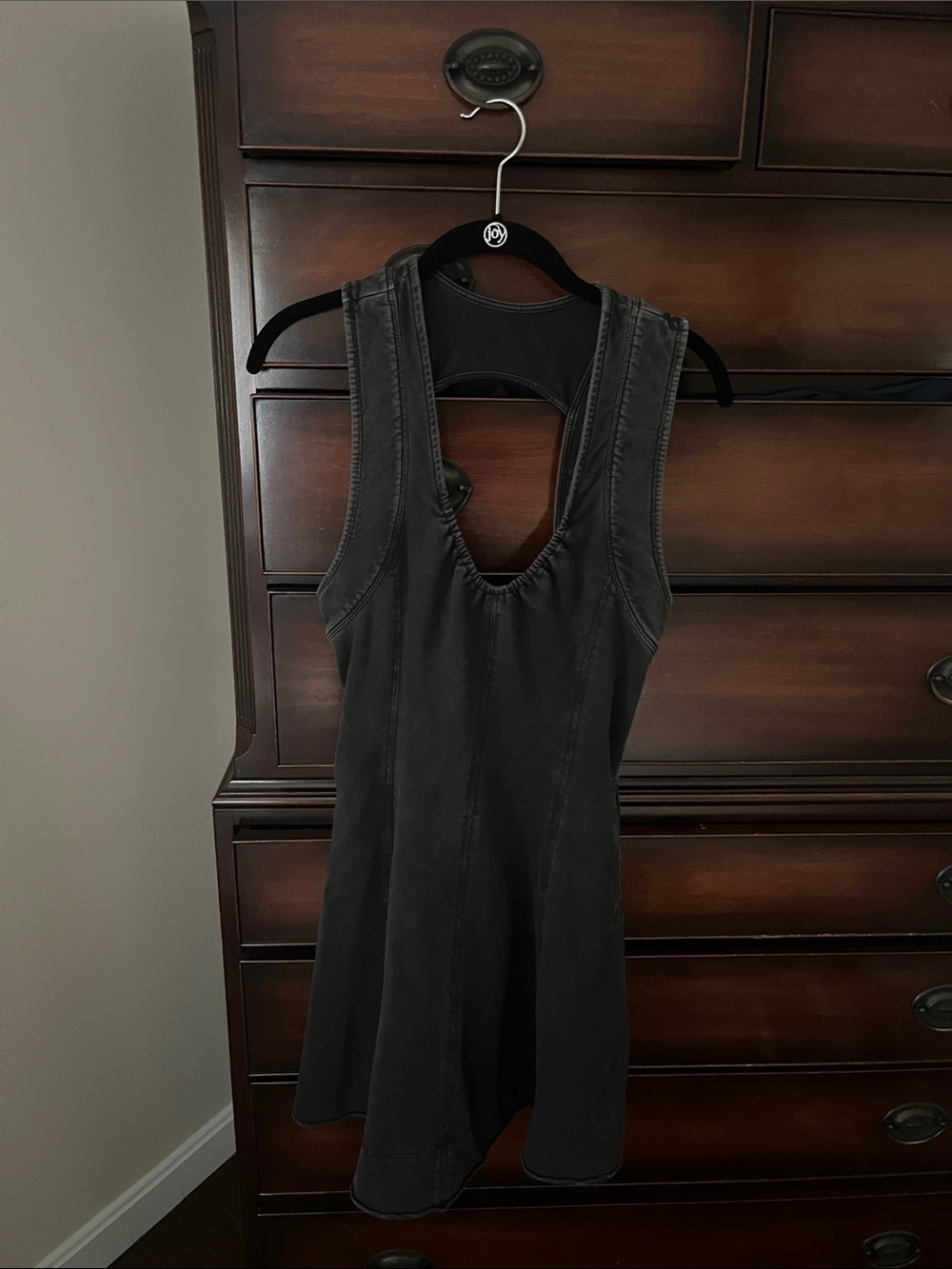 Daily Practice Women’s Black Tank Dress with Scoop Back